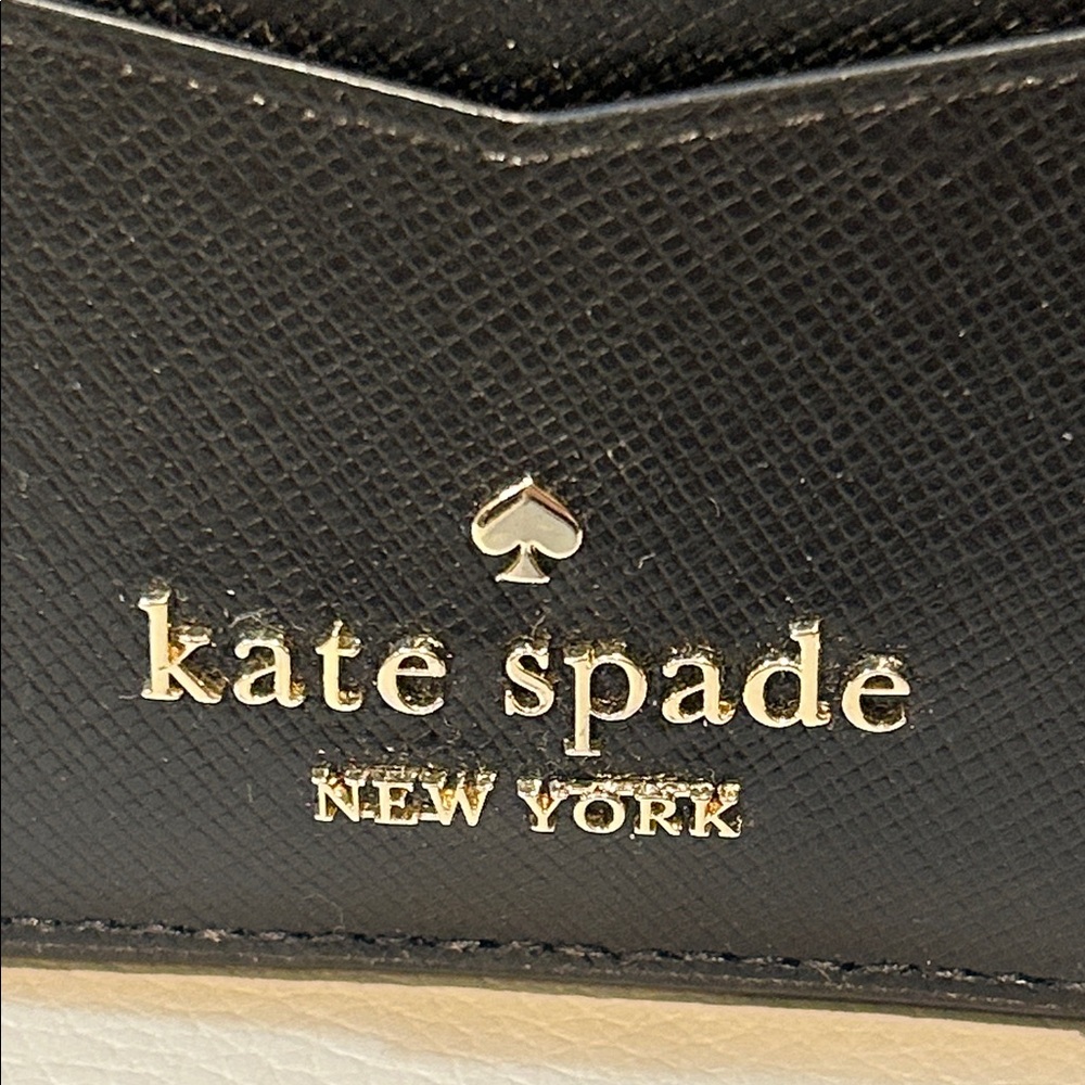 kate spade black and gold cardholder - Picture 2 of 5